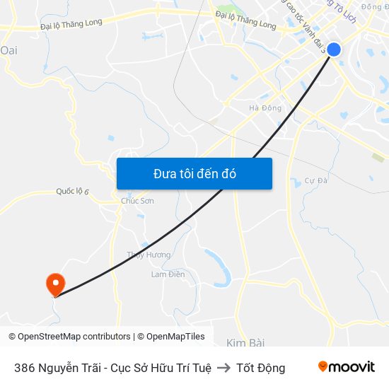 386 Nguyễn Trãi - Cục Sở Hữu Trí Tuệ to Tốt Động map