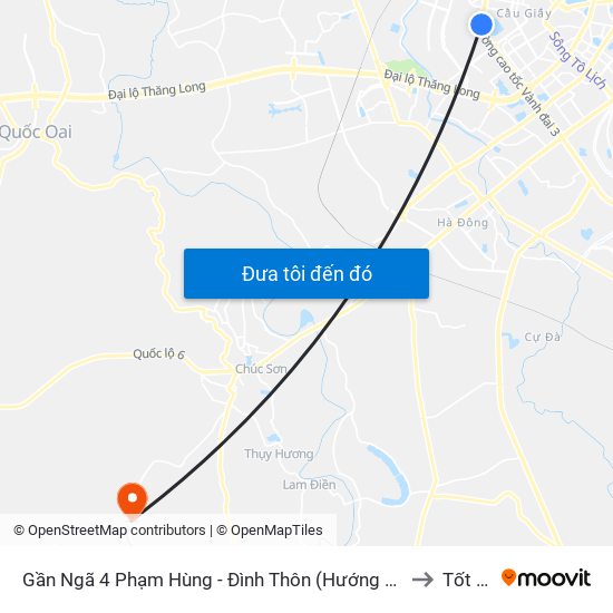 Gần Ngã 4 Phạm Hùng - Đình Thôn (Hướng Đi Khuất Duy Tiến)-Cột Sau to Tốt Động map