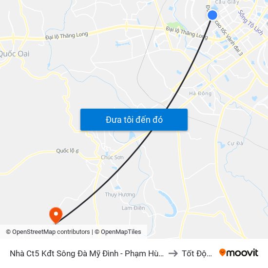 Nhà Ct5 Kđt Sông Đà Mỹ Đình - Phạm Hùng to Tốt Động map