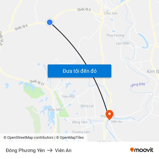 Đông Phương Yên to Viên An map