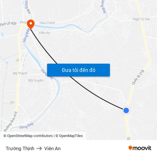 Trường Thịnh to Viên An map