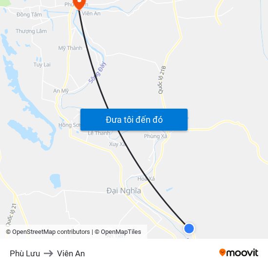 Phù Lưu to Viên An map