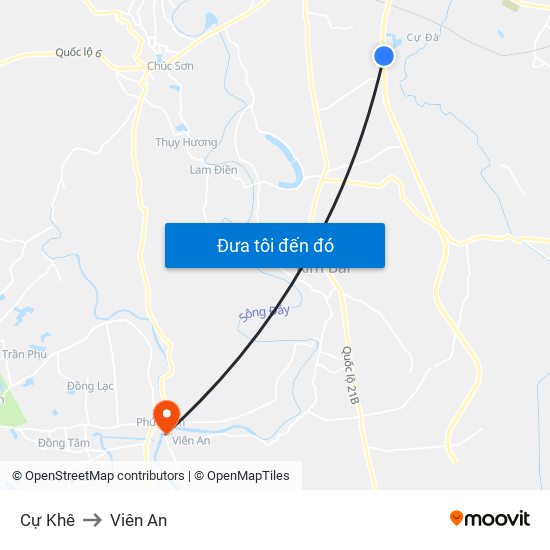 Cự Khê to Viên An map