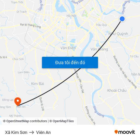 Xã Kim Sơn to Viên An map
