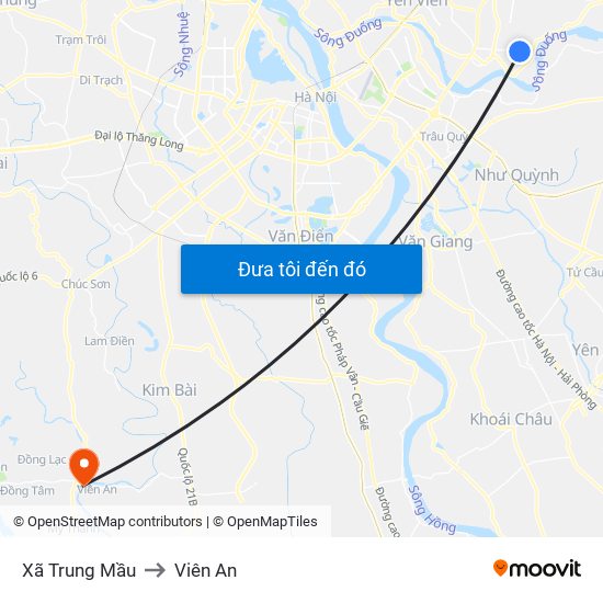 Xã Trung Mầu to Viên An map