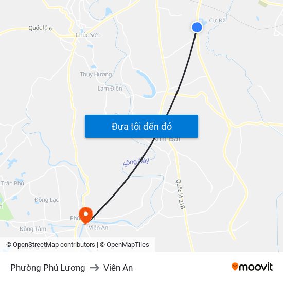 Phường Phú Lương to Viên An map