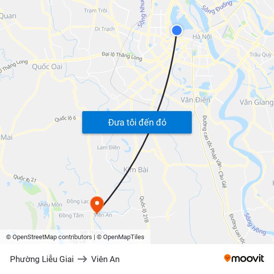 Phường Liễu Giai to Viên An map