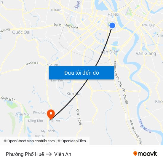 Phường Phố Huế to Viên An map