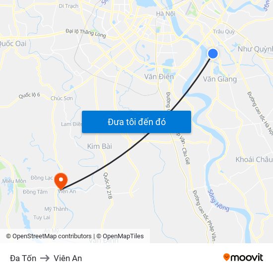 Đa Tốn to Viên An map
