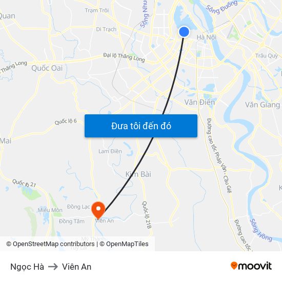Ngọc Hà to Viên An map