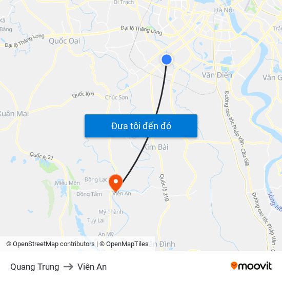 Quang Trung to Viên An map