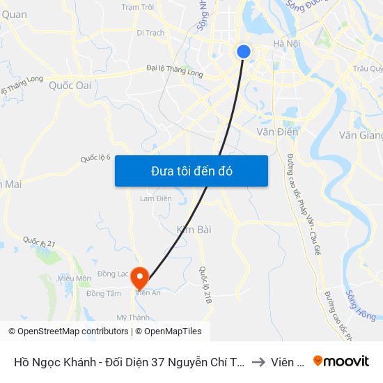 Hồ Ngọc Khánh - Đối Diện 37 Nguyễn Chí Thanh to Viên An map