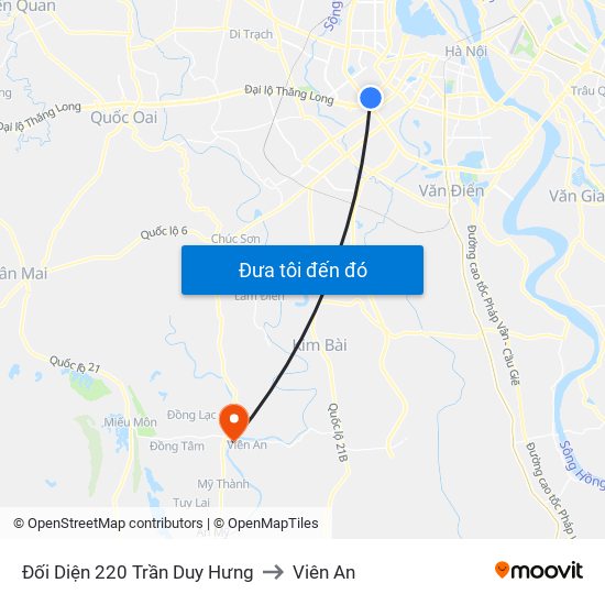 Đối Diện 220 Trần Duy Hưng to Viên An map