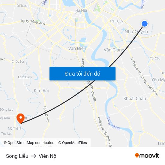 Song Liễu to Viên Nội map