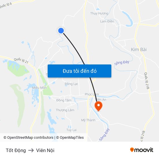 Tốt Động to Viên Nội map