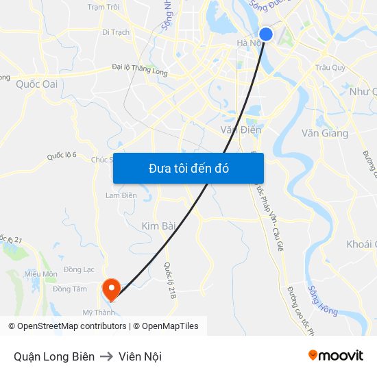 Quận Long Biên to Viên Nội map