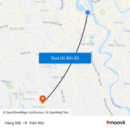 Hàng Mã to Viên Nội map