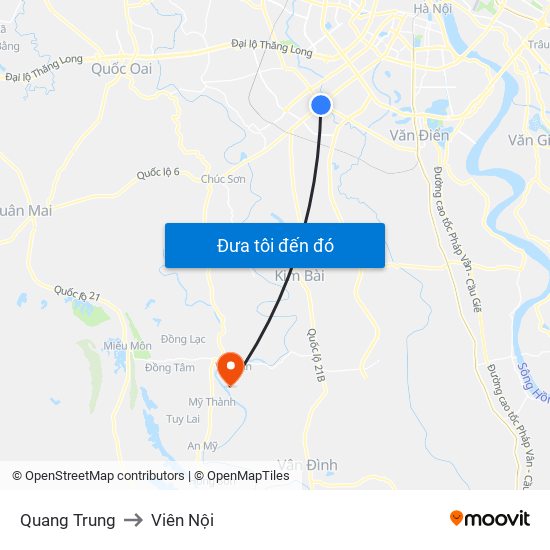 Quang Trung to Viên Nội map