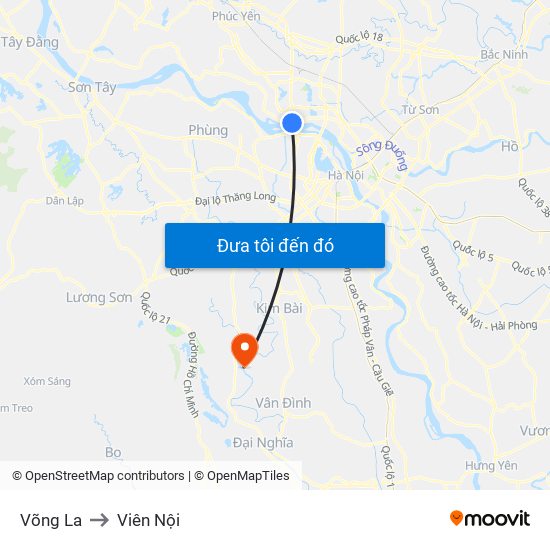 Võng La to Viên Nội map