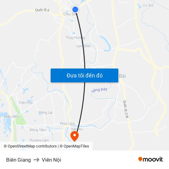 Biên Giang to Viên Nội map