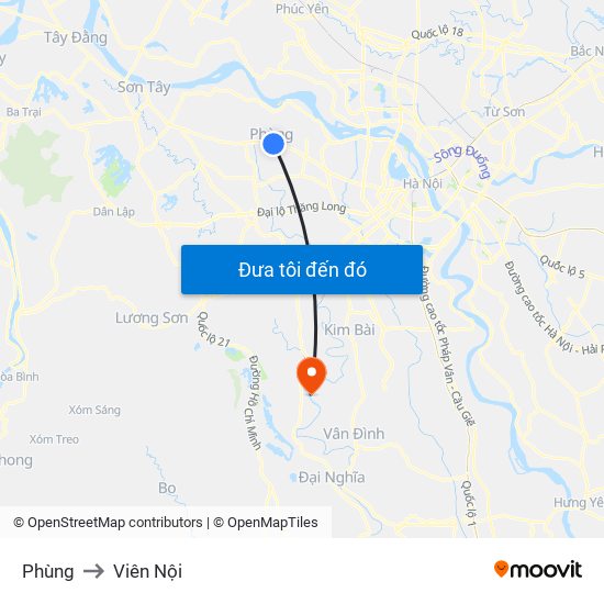 Phùng to Viên Nội map