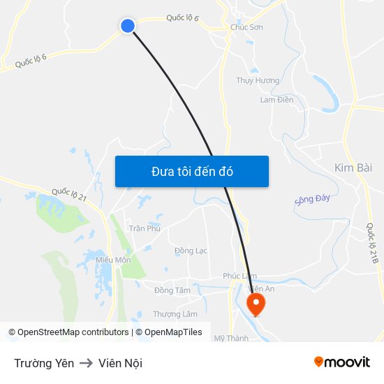 Trường Yên to Viên Nội map