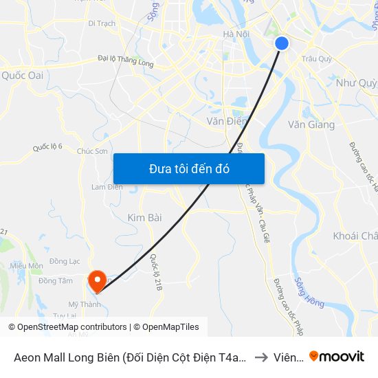 Aeon Mall Long Biên (Đối Diện Cột Điện T4a/2a-B Đường Cổ Linh) to Viên Nội map