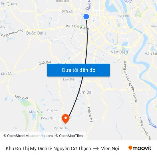 Khu Đô Thị Mỹ Đình Ii- Nguyễn Cơ Thạch to Viên Nội map
