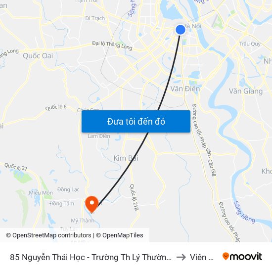 85 Nguyễn Thái Học - Trường Th Lý Thường Kiệt to Viên Nội map