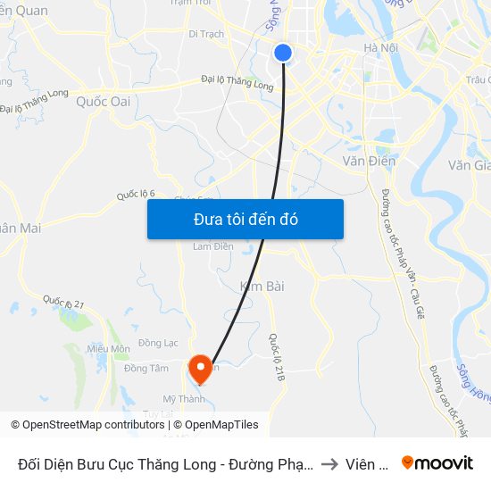 Đối Diện Bưu Cục Thăng Long - Đường Phạm Hùng to Viên Nội map