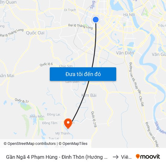 Gần Ngã 4 Phạm Hùng - Đình Thôn (Hướng Đi Khuất Duy Tiến)-Cột Sau to Viên Nội map