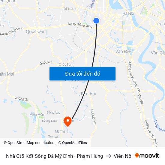 Nhà Ct5 Kđt Sông Đà Mỹ Đình - Phạm Hùng to Viên Nội map