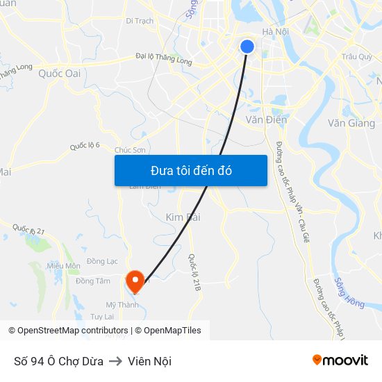 Số 94 Ô Chợ Dừa to Viên Nội map