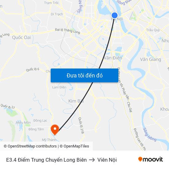 E3.4 Điểm Trung Chuyển Long Biên to Viên Nội map