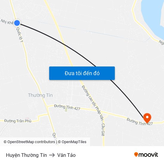 Huyện Thường Tín to Vân Tảo map