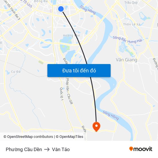 Phường Cầu Dền to Vân Tảo map