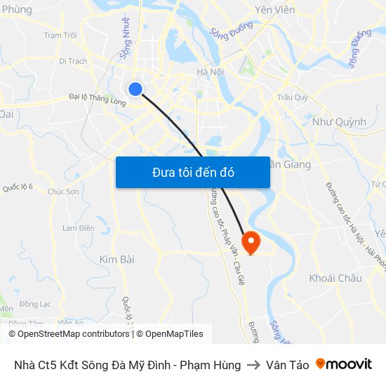 Nhà Ct5 Kđt Sông Đà Mỹ Đình - Phạm Hùng to Vân Tảo map