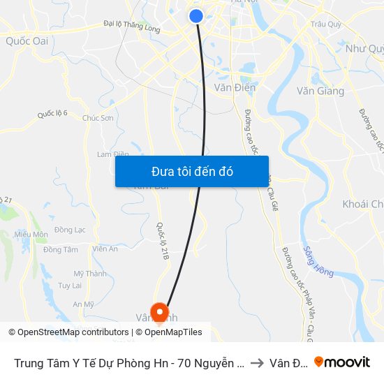 Trung Tâm Y Tế Dự Phòng Hn - 70 Nguyễn Chí Thanh to Vân Đình map