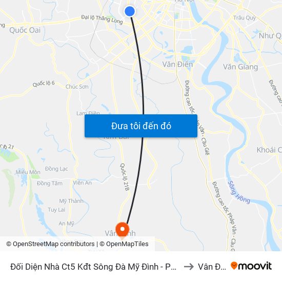 Đối Diện Nhà Ct5 Kđt Sông Đà Mỹ Đình - Phạm Hùng to Vân Đình map