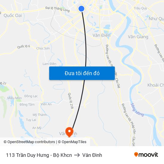 113 Trần Duy Hưng - Bộ Khcn to Vân Đình map