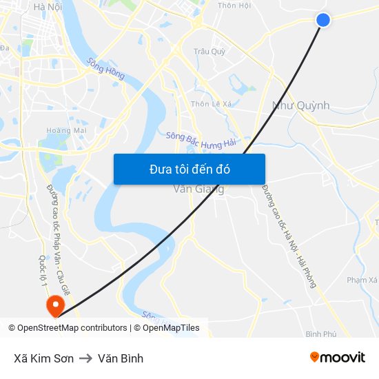 Xã Kim Sơn to Văn Bình map