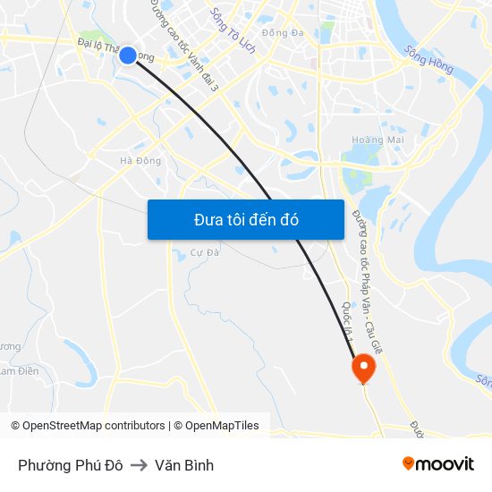 Phường Phú Đô to Văn Bình map