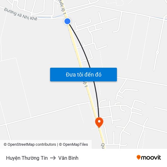 Huyện Thường Tín to Văn Bình map