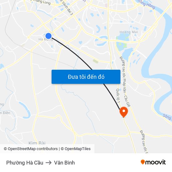 Phường Hà Cầu to Văn Bình map