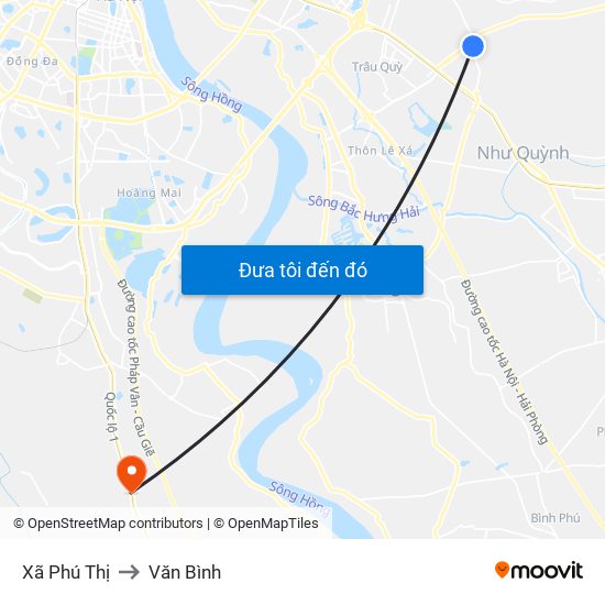 Xã Phú Thị to Văn Bình map