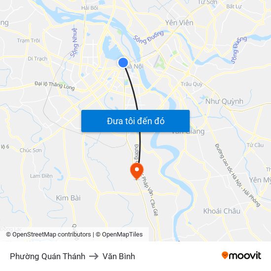 Phường Quán Thánh to Văn Bình map