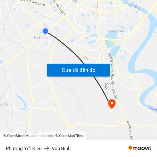 Phường Yết Kiêu to Văn Bình map