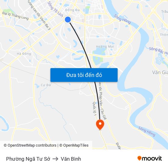 Phường Ngã Tư Sở to Văn Bình map