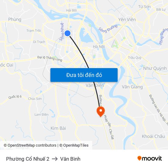 Phường Cổ Nhuế 2 to Văn Bình map