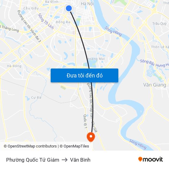 Phường Quốc Tử Giám to Văn Bình map